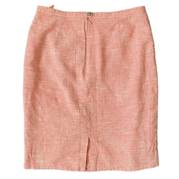 Burberry London Wool, Linen, & Silk Blend Pink Midi Pencil Skirt High Waisted 4 - Picture 5 of 12